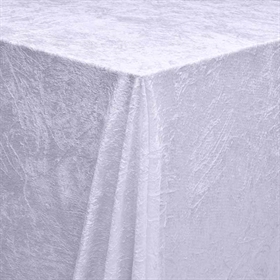 Duk i nervøs fløyel - Hvit - 150x300 cm