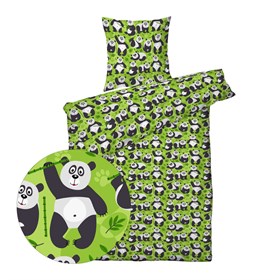 Barne sengesett 140x200/60x63 cm - Panda - ProSleep Kids